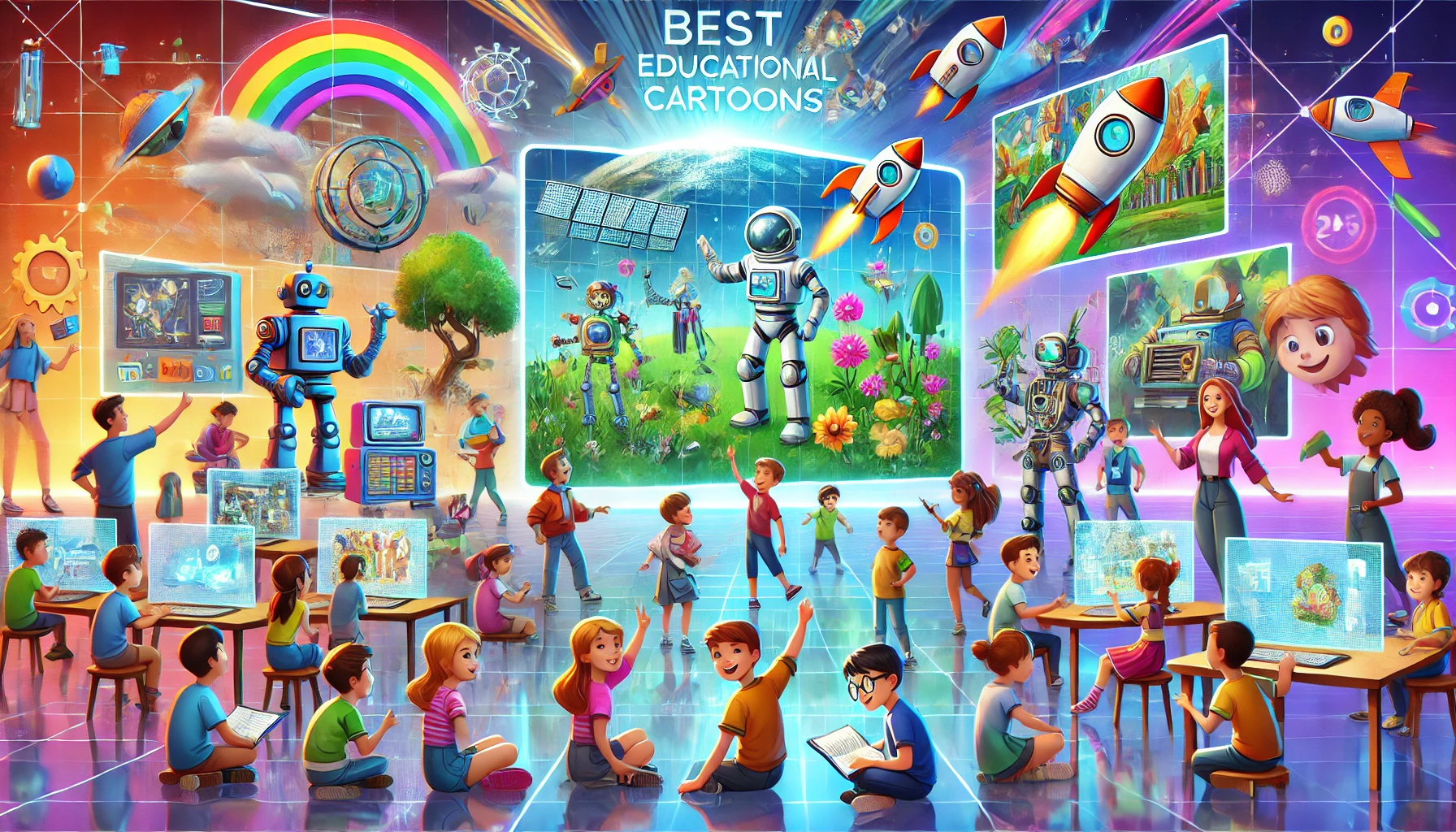 بهترین کارتون های آموزشی برای کودکان در سال 2025 با شخصیتهای کارتونی آیندهنگر که مفاهیم علمی، ریاضی و طبیعت را آموزش میدهند.