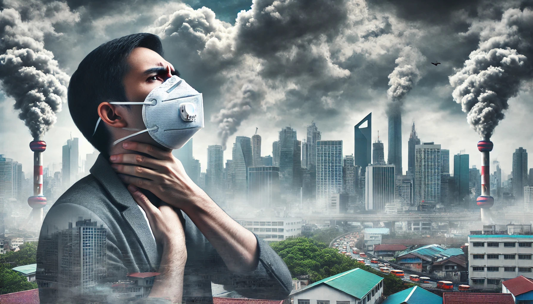 گلودرد ناشی از آلودگی هوا