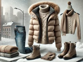 استایل زمستانی با پافر کوتاه