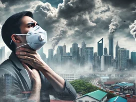 گلودرد ناشی از آلودگی هوا